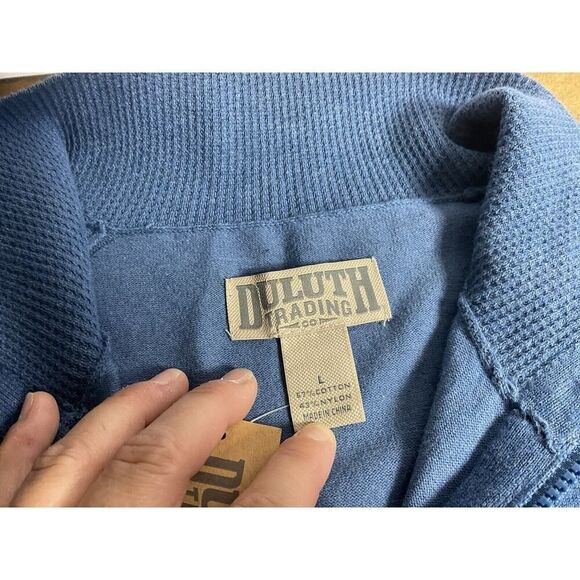 Duluth Trading Co Men's Blue Yonder Full Zip Mock Sweater Large - Picture 9 of 14